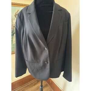 Calvin Klein Black Stretch Blazer Women’s 18W Career Work Jacket CBK